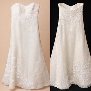 Bliss by Monique Lhuillier Strapless Lace Wedding Gown SP